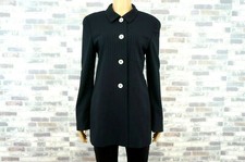 MAX MARA DAMEN REINE SCHURWOLLE FEST FREIZEIT TWEED GEHROCK SCHWARZ 38