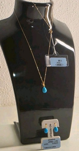 Tûrkis schmuckset 18k 750er - tûrkis,