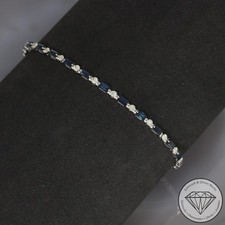 Wert 3630 € Brillant Saphir Armreif 585 14 Karat Weiß Gold xxyy