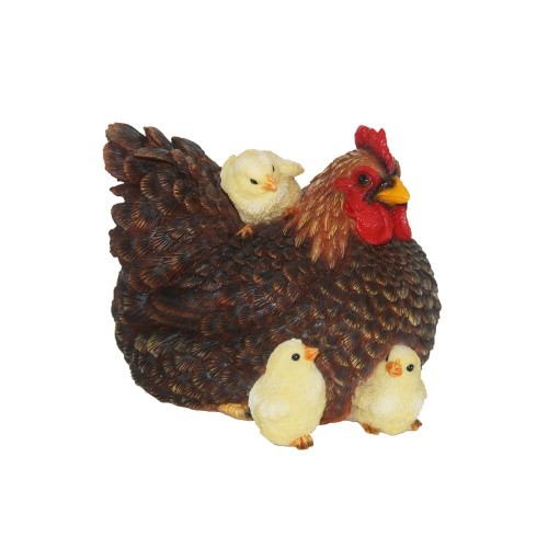 Huhn mit küken - küken,, braun