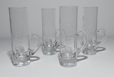 4x SCHNAPSGLAS / SCHNAPSGLÄSER MIT GRAVUR - 10 x 3 CM - TRANSPARENT - 5 CL