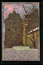 Künstler-AK Ernst Liebermann: Schloss, Außenansicht eines Schlosses, Herbstansi 