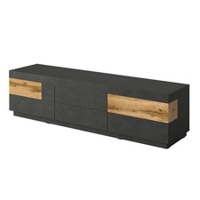 Lowboard Silke TV-Unterschrank 206x50,5x53cm wotan eiche  anthrazit matera (1873