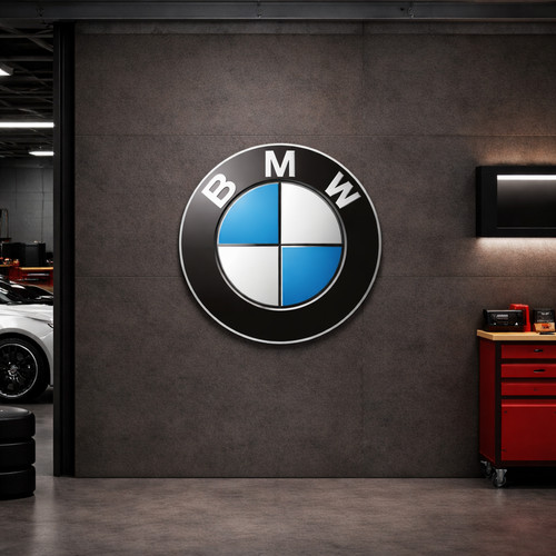 Bmw logo wappen 80cm aluminium - logo,