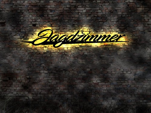 Led leuchtschild schild jäger - leuchtschild,