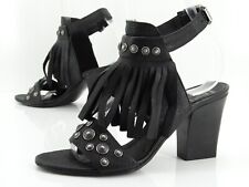 MIMMU Schuhe Sandalen Damen Sandaletten Sommer Gr. 39 Leder Schwarz NEUWERTIG