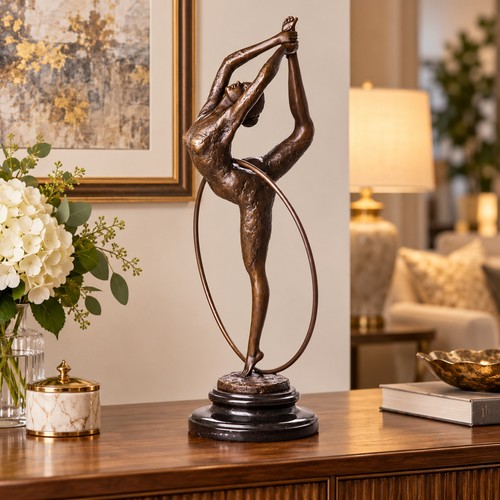 Bronze skulptur tänzerin mit - bronze,