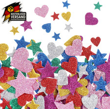 480 Stück Glitter Schaumstoff