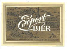 altes Bieretikett Flensburger