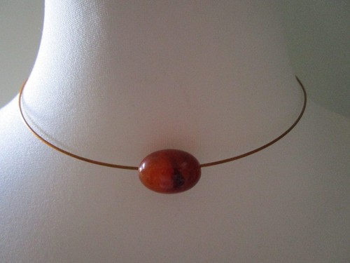 Collier halsreif honig länge - collier,