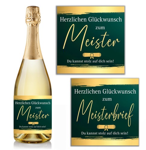 Aufkleber sektflasche - 1,