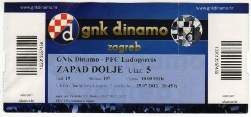Ticket dinamo zagreb - ec,