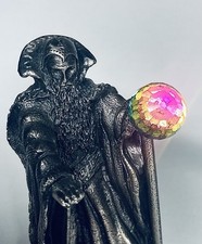 Myth Magic Tudor Mint Zauberer Merlin London  geschliffenes Kristall  Zinn