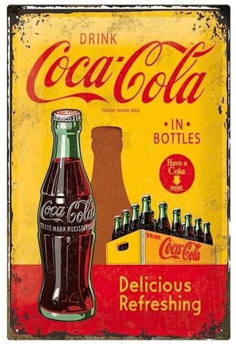 Blechschild 30x20 schild - blechschild, coca