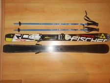 Kinderski 110 cm Fischer Race+Stöcke 90 cm,richtig gut