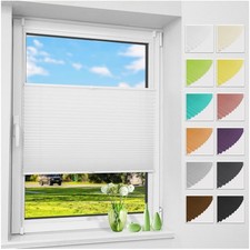 Plissee ohne Bohren Weiß