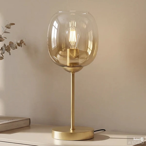 Tischleuchte armta gold - armta, glas