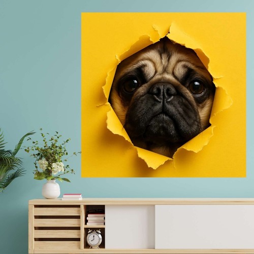 Mops wandtattoo mit - mit, im