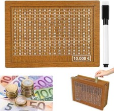Spardose aus Holz mit Zähler