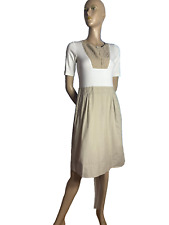 Fabiana Filippi Kleid Design Italy Baumwolle Strick Beige Gr. 36 38 elegant edel