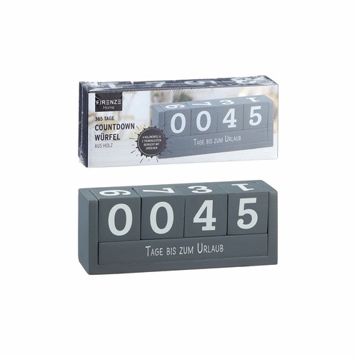 Holz countdown würfel - countdown,