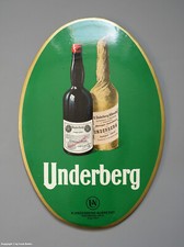 ALTES Pappschild - Underberg...nennt sich Simili-Emaille - wohl um 1925