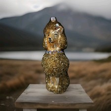 Pudel Gold Weihnachten Deko Weihnachtsbaum Dekoration NeU