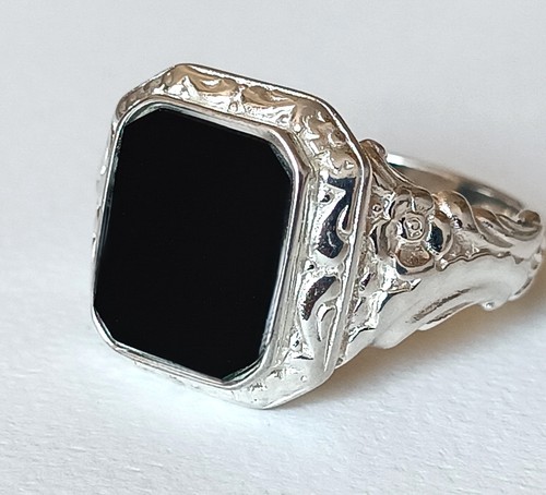 Siegelring vintage silber - siegelring,