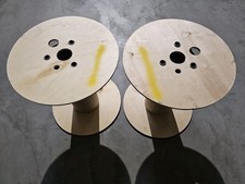 2er Set Kabeltrommel, Kabelspule Leerspule, Holz 40 cm, Basteln/Tisch "Klasse B"