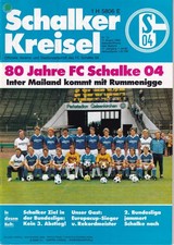 Schalke 80 Jahre Jubiläum vs Inter Mailand Programm 1984 Kreisel Magazin Sammler