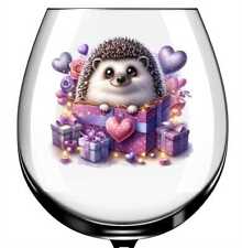 X12 Igel Valentinstag Glas