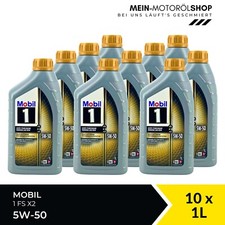 Mobil 1 FS X2 5W-50 Mercedes MB Fiat Porsche Lexus 10x1 Liter = 10 Liter