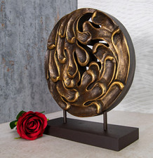 Deko Skulptur Holz rund Figur