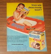 Seltene Werbung NESQUIK Knallrotes Gummiboot Promo 1970