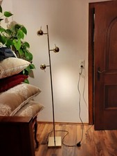 Hübsches HONSEL LED SPOT Lese/Stehleuchte 49683, Retro Goldfarbig, 3xGU10-50/50W