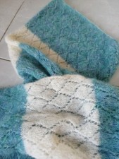 Handarbeit Schal Ajour Mohair