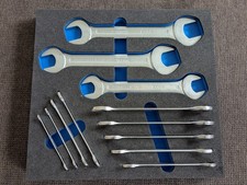 HOLEX Doppelmaulschlüssel Satz 12tlg. mit Hartschaumeinsatz Garant 610950