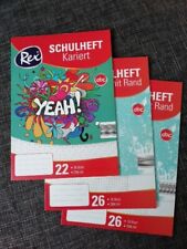 3x Schulhefte kariert mit und