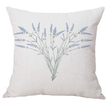 Kissenhülle Kissenbezug Canvas-Stoff Lavendel Landhaus Landhausstil
