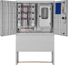 Zählerschrank Wandlermessung 250A IP44 grau RAL7035 Kunststoff Sockel