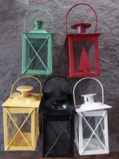 Weihnachtsdekoration: 5 Kerzenhalter Laternen: Höhe 12 cm 