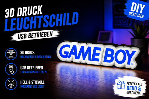 Druck leuchtschild game boy - leuchtschild,