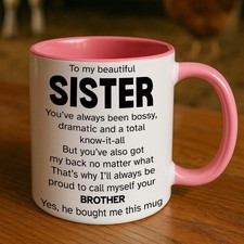 Lustige Schwester Tasse