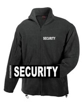 Security Fleece Jacke / Security Jacke mit Brust und Rückenaufdruck
