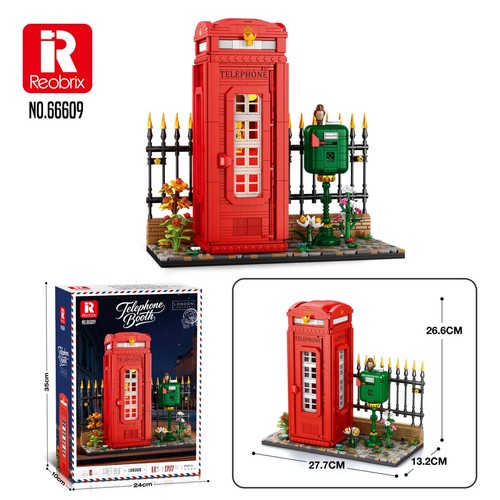 Telefonzelle klemmbaustein set - telefonzelle,