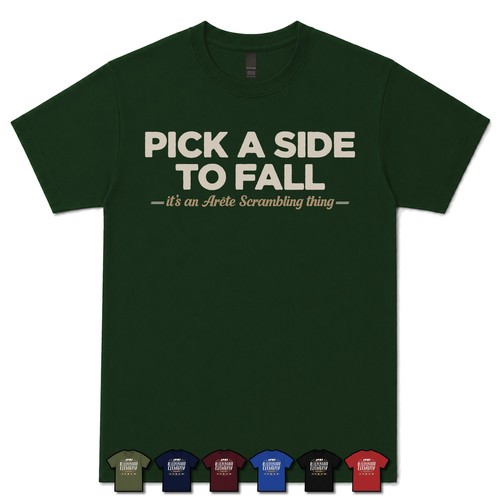 Pick side fall arête - a, to