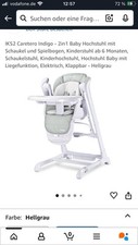 Caretero Indigo Grau: 2in1 Baby Hochstuhl Mit Schaukelfunktion! Elektrisch!