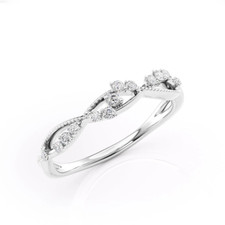 18 K Weißgold Ehering 0,15