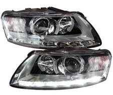 Depo Xenon Scheinwerfer für Audi A6 4F 04-08 Chrom D2S Led Tagfahrlicht Satz