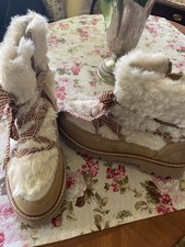 Lederboots, Veloursleder, Teddyfleece, Weite H Gr. 41